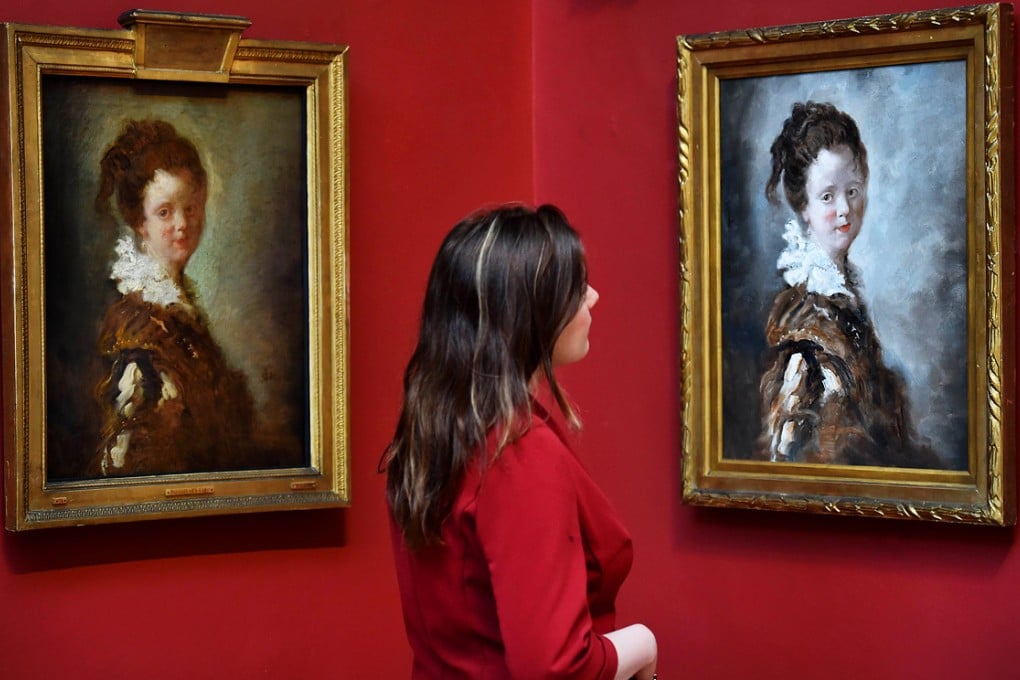 Which is which? One of these paintings, by Jean-Honore Fragonard titled 'Young Woman', is real and one is fake. The London Dulwich Picture Gallery's challenge compelled visitors to peer closer. Photo: AFP