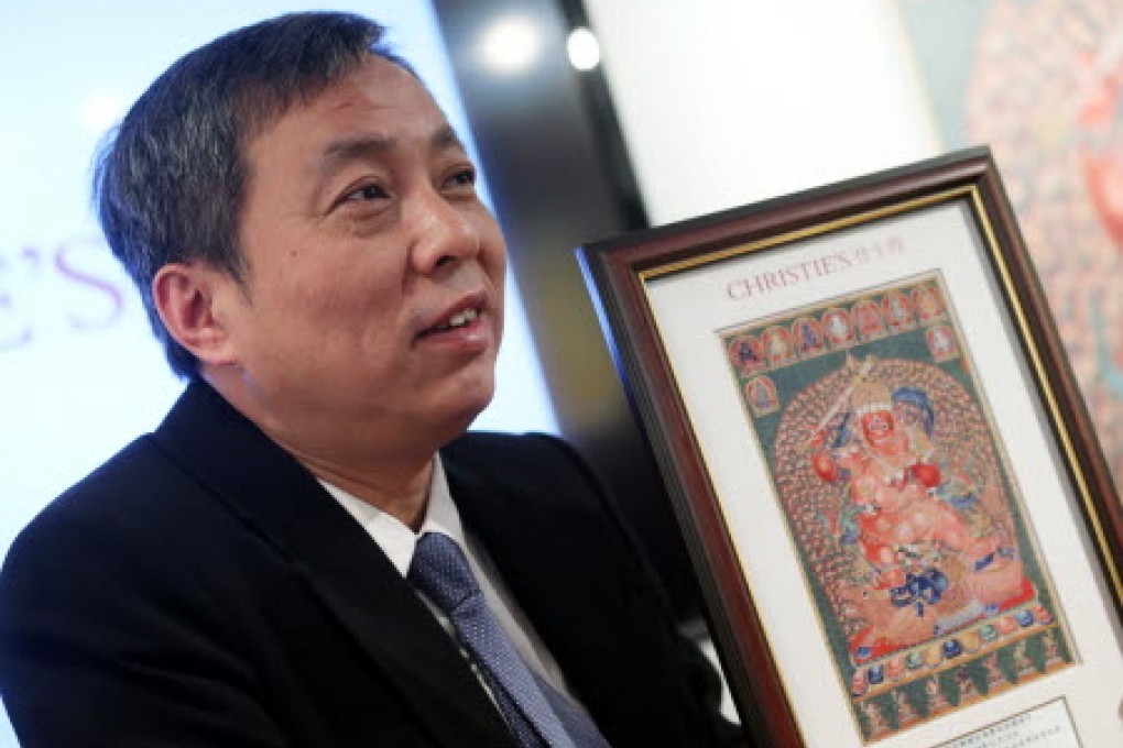 Liu Yiqian pictured after he paid HK$348.4 million last November for a Tibetan tapestry. Photo: SCMP Pictures