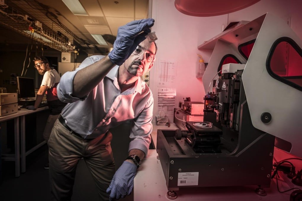 Another dimension: Professor Marc in het Panhuis and PhD student Shannon Bakarich are building objects using 4-D printing, where time is the fourth dimension. Photo: University of Wollongong/Paul Jones