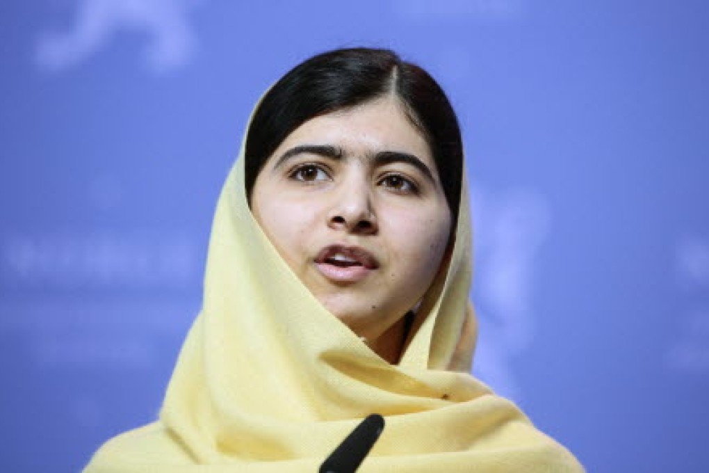 Malala, now 17, survived and in October last year became the youngest winner of the Nobel Peace Prize in history. Photo: EPA