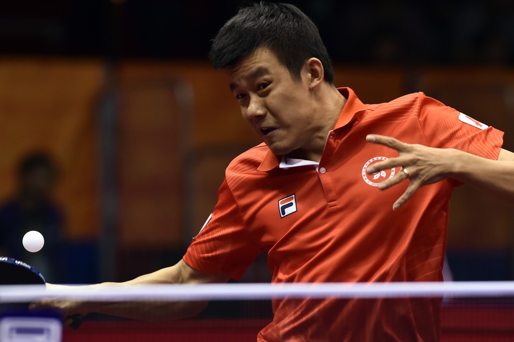 Hong Kong's Tang Peng, ranked No 13 in the world, has lived up to expectations to reach the quarter-finals of the men's singles at the Table Tennis World Championships in Suzhou. Photos: Xinhua