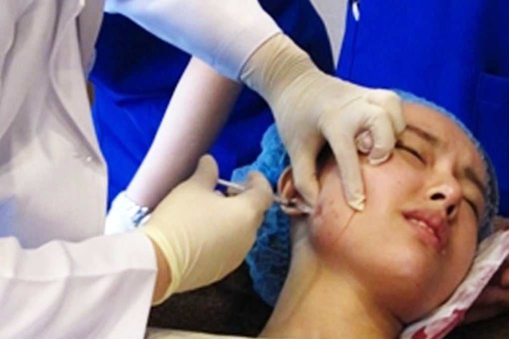 According to industry insiders, the most popular requests for Chinese patients are double eyelid surgery, rhinoplasty, fat grafts or transplants, facelifts (above) and double jaw surgery to give a sharper chin.