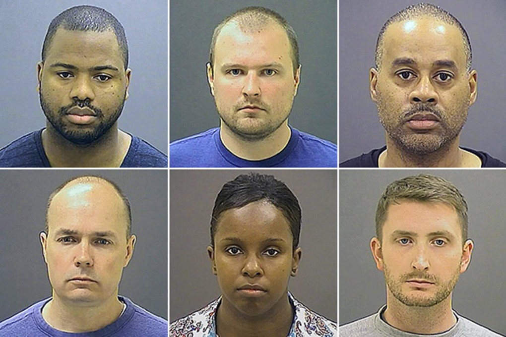 The six police officers facing charges.Photo: The Washington Post