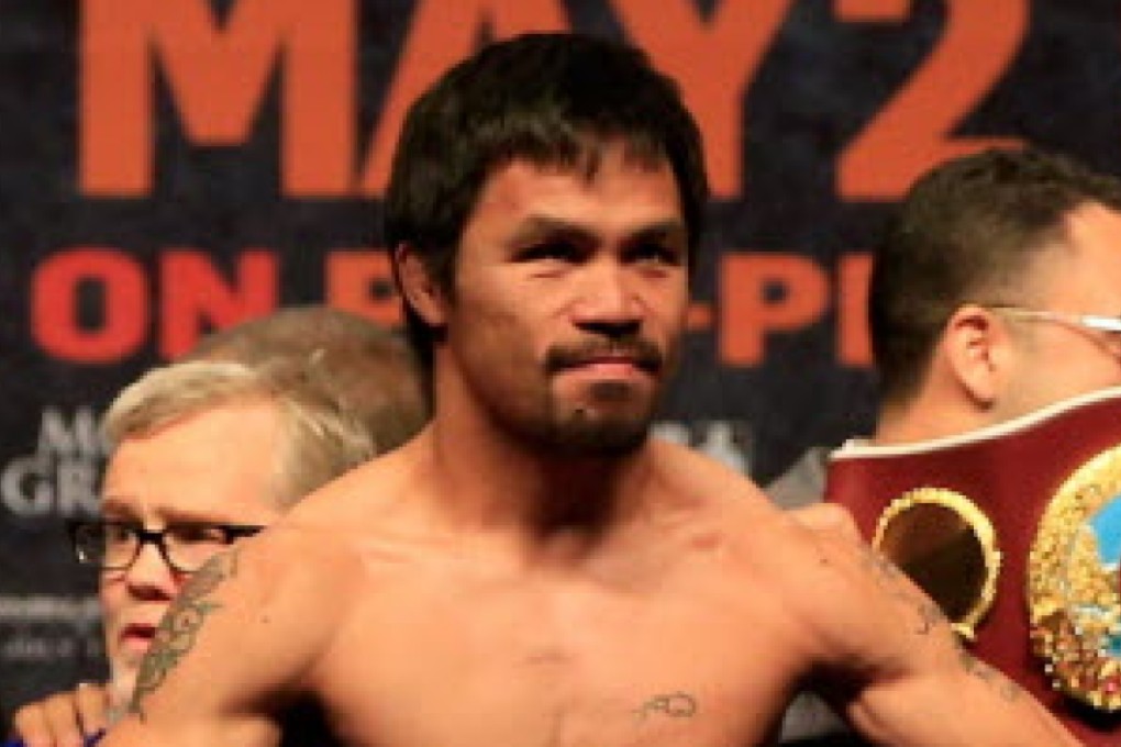 Manny Pacquiao steels himself for the fight against Floyd Mayweather. Photo: AFP