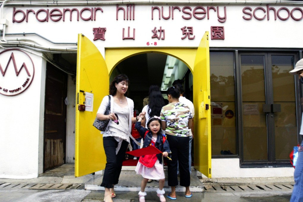 Wan Chai District councillor David Lai said any development would worsen traffic on Mount Butler Road, which is already brought to a standstill every morning because cars are parked outside Braemar Hill Nursery School (above). Photo: SCMP