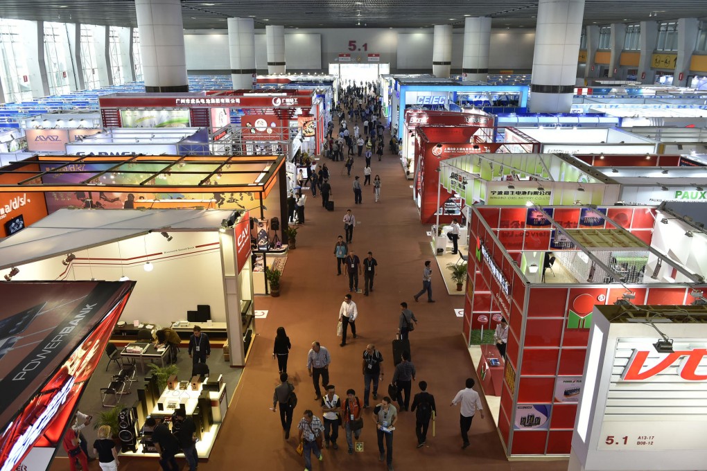 Transaction volumes were down nearly 10 per cent at this year's spring Canton Fair. Photo: Xinhua