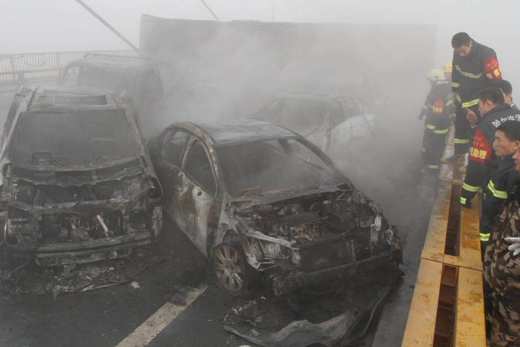 At least 200,000 people die each year in China as a result of road accidents, according to the WHO. Photo: Xinhua