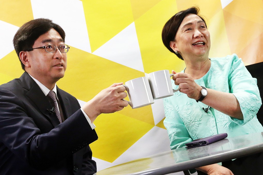 Ko Wing-man with Democratic Party chairwoman Emily Lau. Photo: K.Y. Cheng