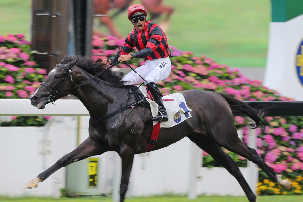 Bubble Chic wins last year's Queen Mother Memorial Cup thanks to a top ride from Karis Teetan. He lines up again this year. Photo: Kenneth Chan