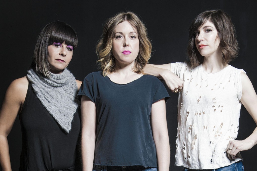 Sleater-Kinney are (from far left) Janet Weiss, Corin Tucker and Carrie Brownstein.