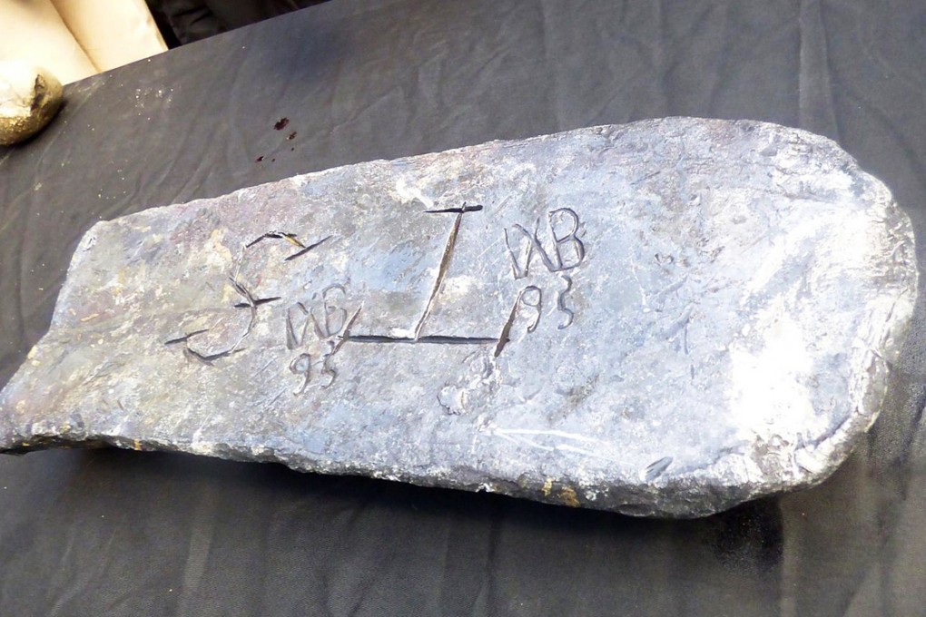 A 50kg piece of silver recovered off the coast of Madagascar.