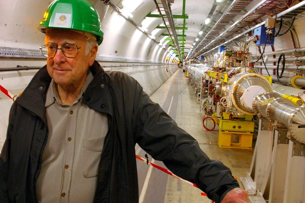 Physicist Peter Higgs in the collider tunnel. Photo: AFP