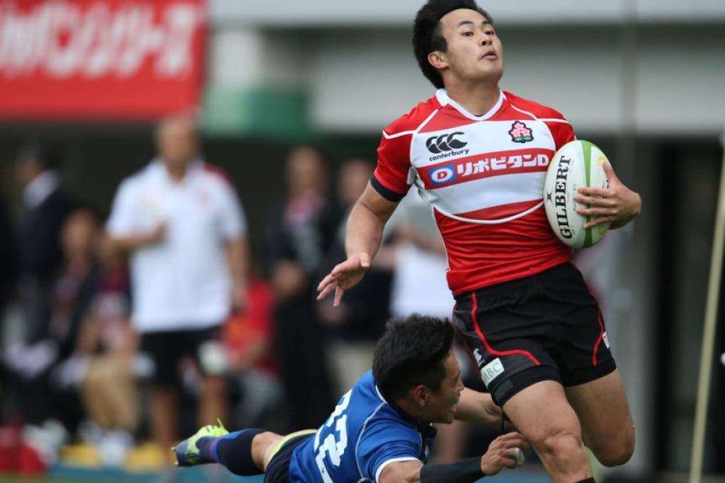 Kenki Fukuoka scored a hat-trick on his return to international rugby on Saturday against South Korea. Photos: Kenji Demura for ARFU