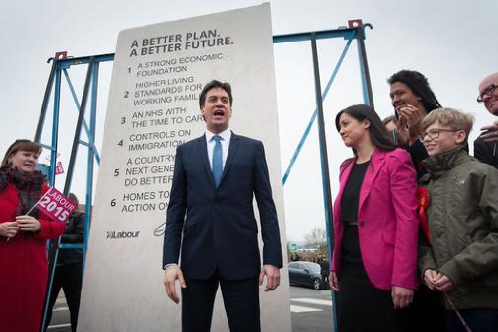 "The heaviest suicide note in history”. The unveiling of Labour's promises, literally carved in stone. Photo: Twitter