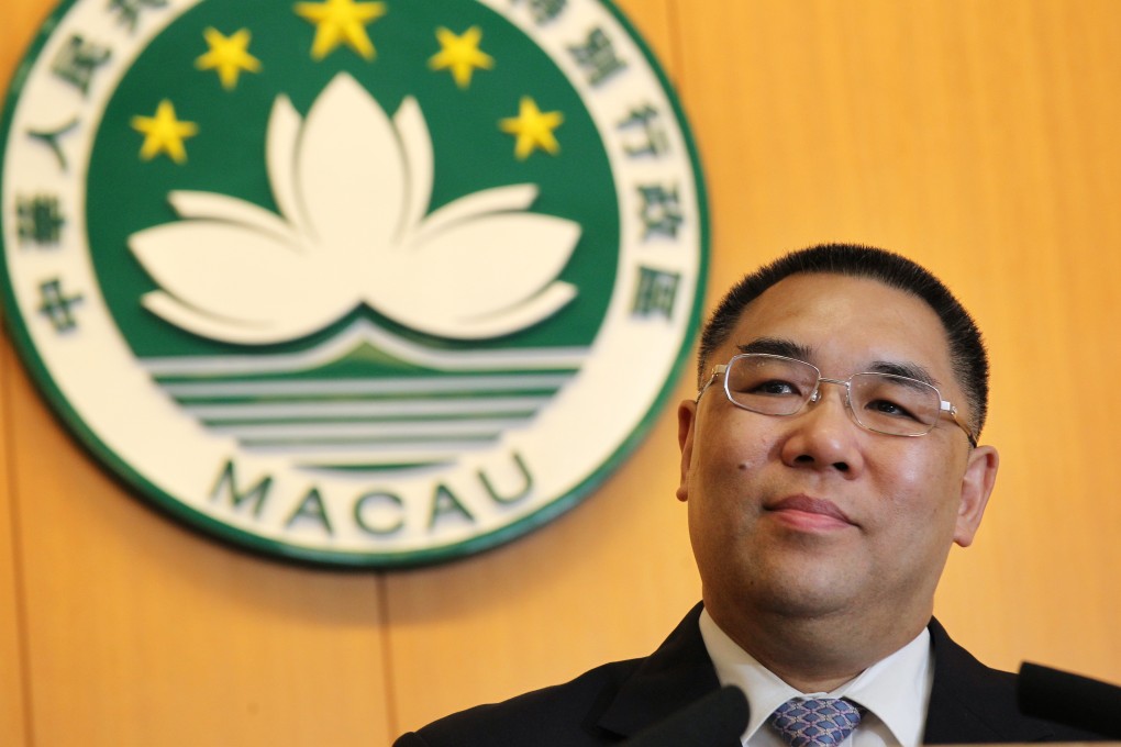 Macau Chief Executive Dr Fernando Chui is sounding upbeat. Photo: Dickson Lee