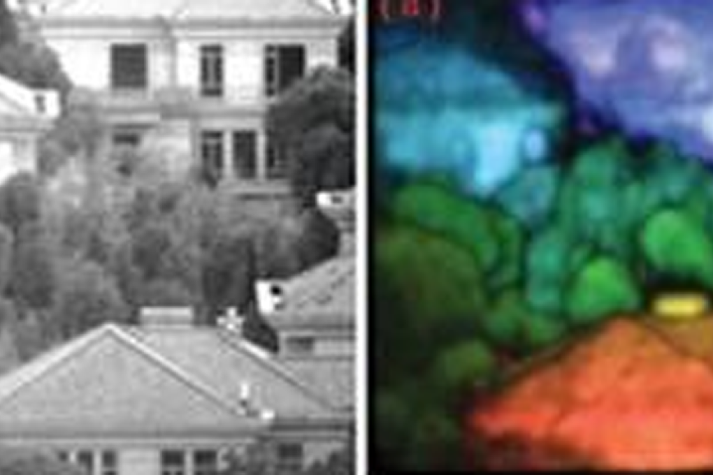 The image taken by a quantum camera (right) can detect objects that are obscured by smoke or clouds - which can be useful in space. Photo: Scientific Reports