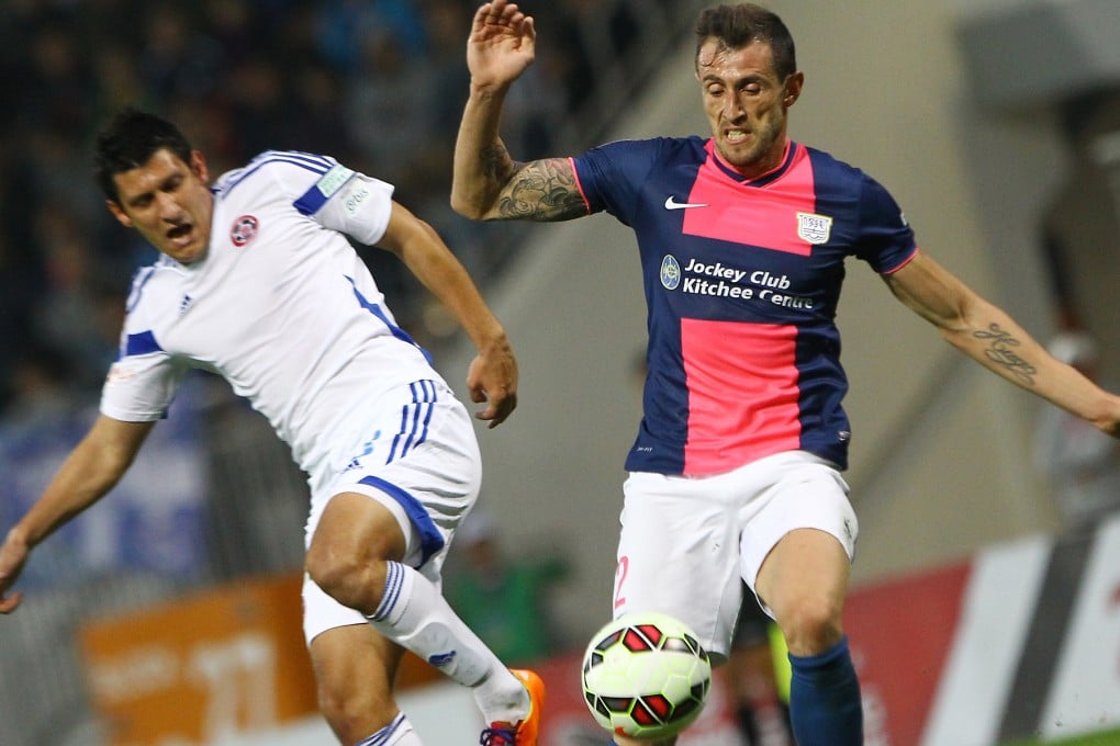 Kitchee's Fernando Recio (right) is expected to be fit for the AFC Cup home game against East Bengal after missing their last match against YFCMD in the local league. Photo: Dickson Lee