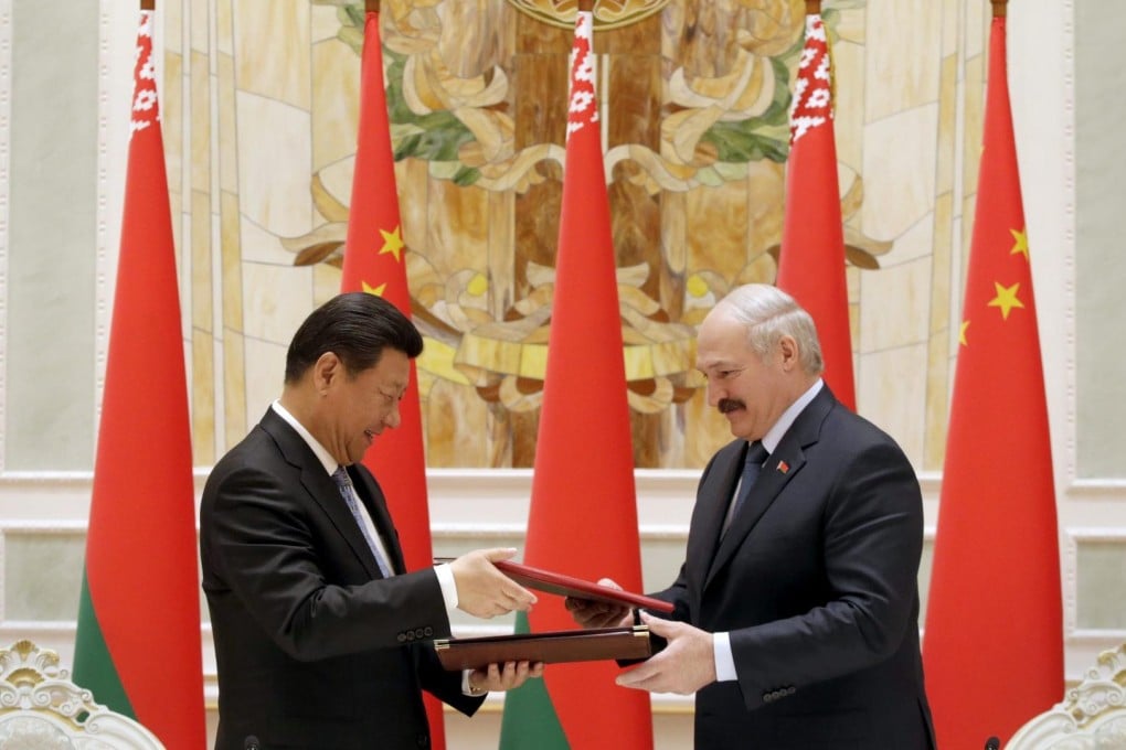Xi meets President Alexander Lukashenko in Minsk. Photo: EPA