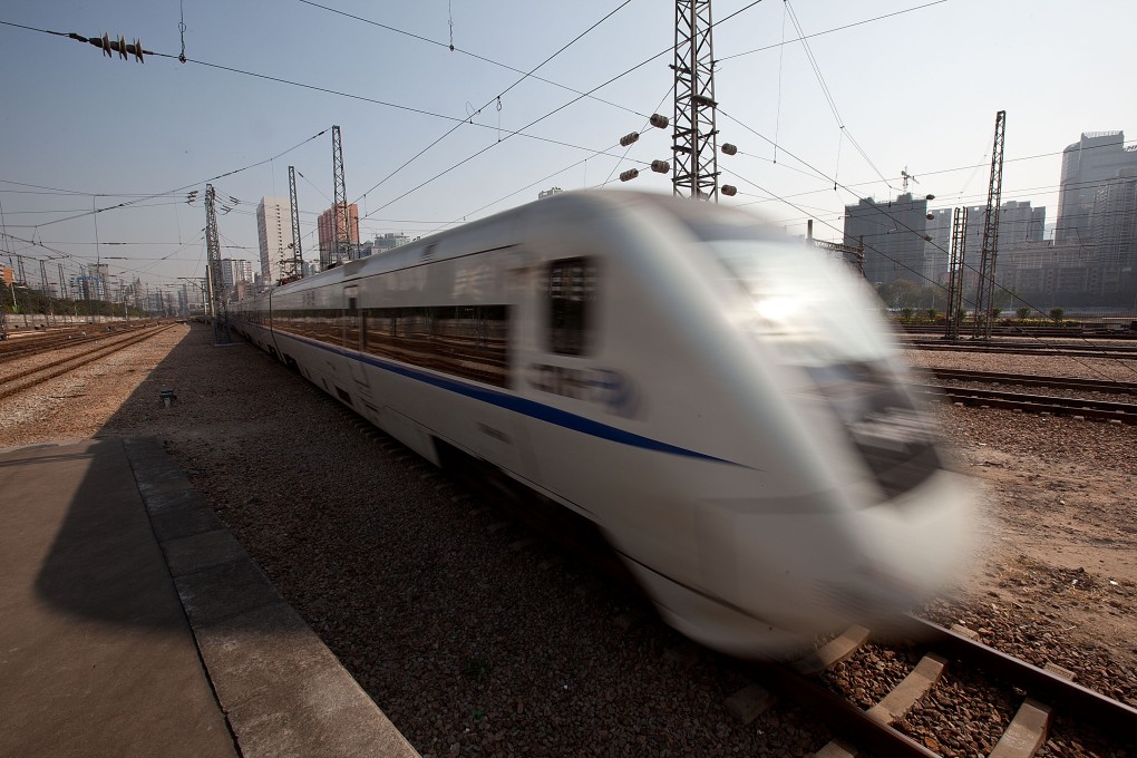 A train speeds by in Guangdong province as China Rail Corp won the bidding for a high speed rail project in Russia. Photo: Bloomberg
