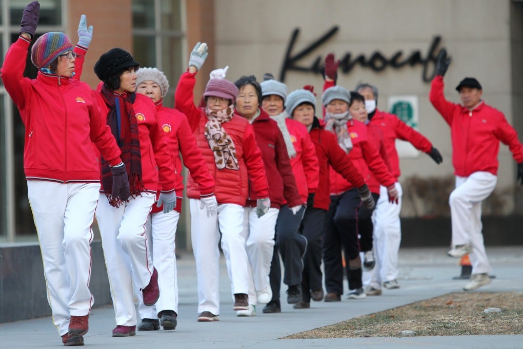 Elderly people dancing on the street in a district of Beijing. The trial scheme in Shanghai also involves dancers promising not to perform late at night. Photo: SCMP Pictures