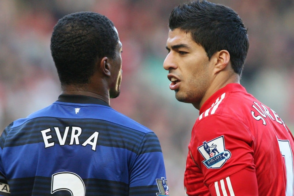 Luis Suarez racially abused Patrice Evra in the Premier League. Photo: EPA