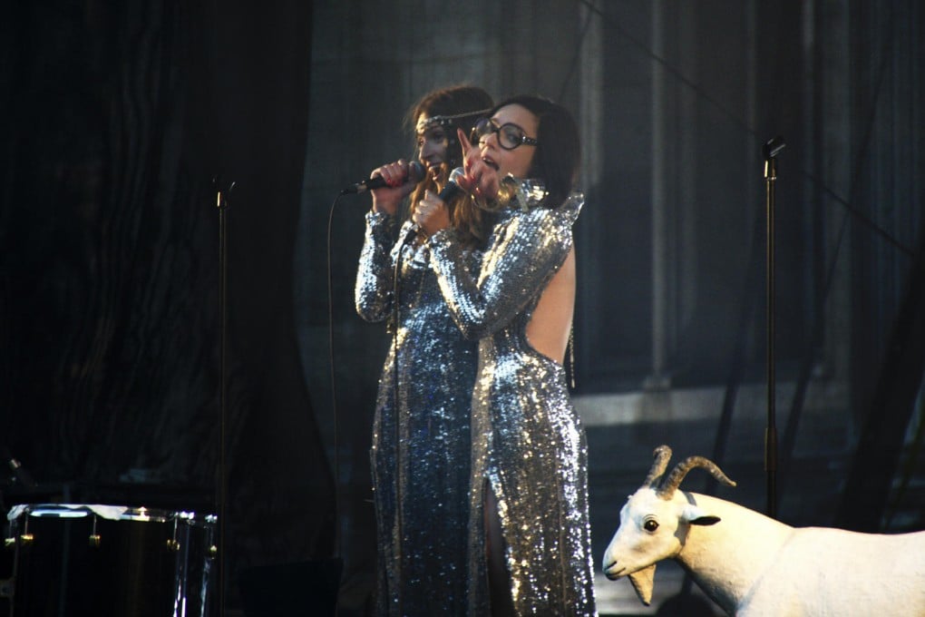 Brigitte performing live.