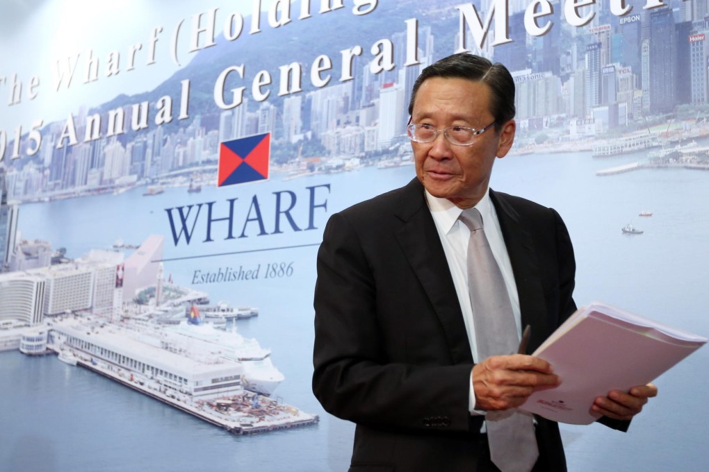 Low times are opportunities, said Wharf's departing chairman Peter Woo at the company's annual general meeting yesterday. Photo: Nora Tam