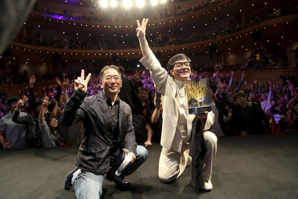 Jackie Chan and Daniel Lee pose in Udine, where the international cut of historical epic Dragon Blade had its premiere at the Far East Film Festival. Photo: Ricky Modena