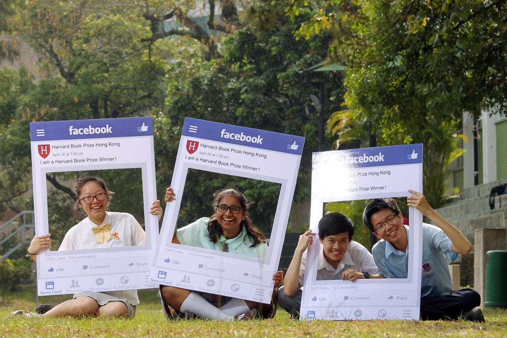 From left: Ariel Chan, Parmeet Kaur, Lau King-heng and Chau Tak-huen, winners of the Harvard Book Prize. Photos: May Tse