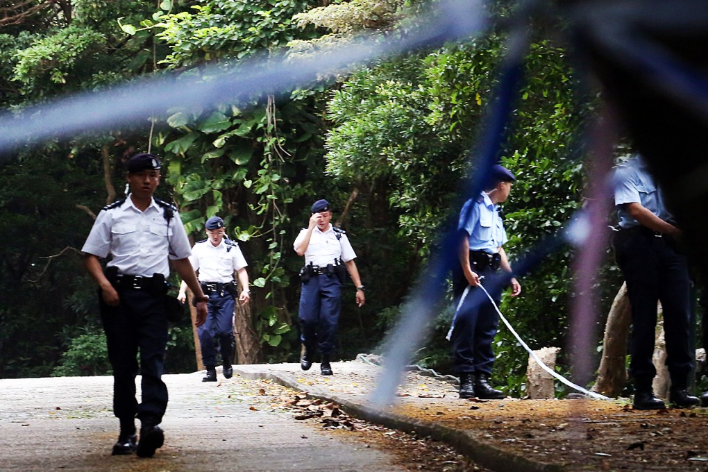 Officers were looking especially for the cave at Fei Ngo Shan in which Law was held for three days, and the bulk of the HK$28 million ransom her father paid for her release. Photo: Felix Wong