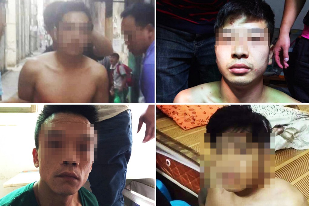 A Guangdong police photo of four of the arrested suspects. Photo: SCMP Pictures