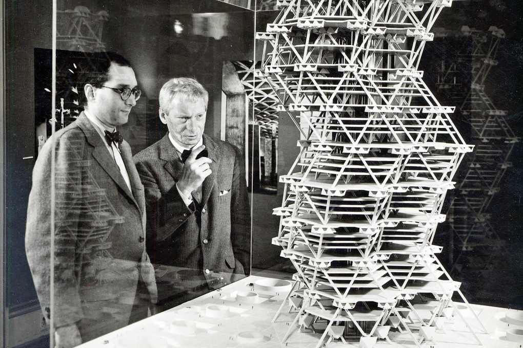 Salk (left) with architect Louis Kahn. Photo: Sue Ann Kahn
