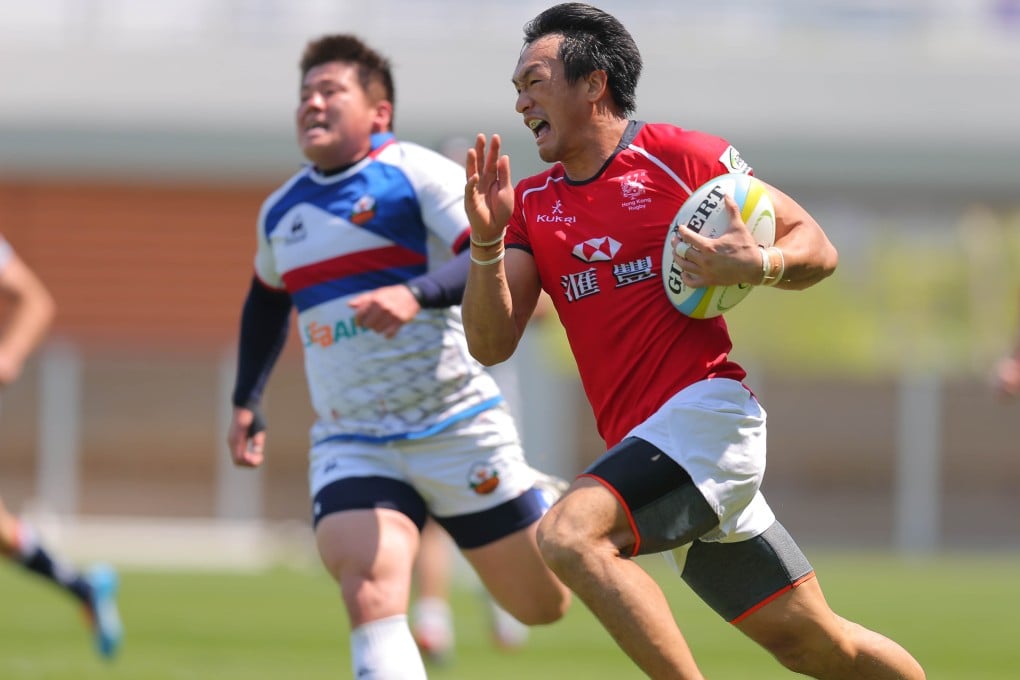 Salom Yiu Kam-shing breaks away for the stoppage-time game winner against South Korea in Incheon on Saturday. Photos: Hiro | RJP for ARFU