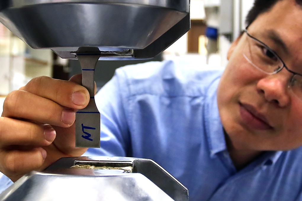 Assistant professor at HKU’s mechanical engineering department, Huang Mingxin says new steel will make lighter cars. Photo: Jonathan Wong
