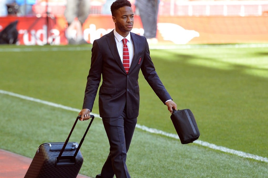 My bags are packed I'm ready to go ... Raheem Sterling could be on his way. Photo: EPA