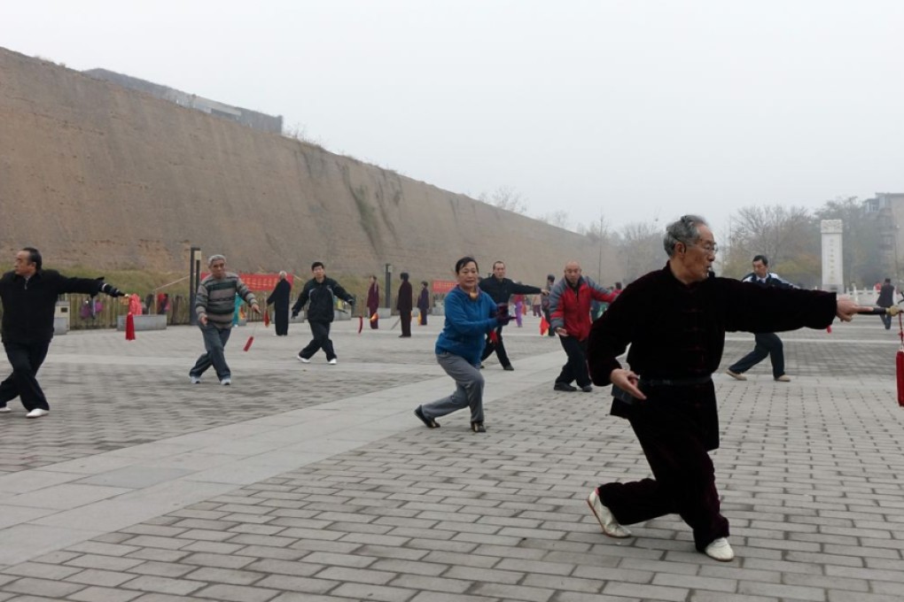 The Shang archaeological site is a popular place for locals to exercise. Photo: ImagineChina