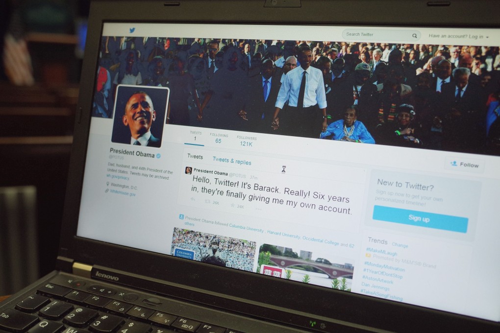US president Barack Obama has begun tweeting on the @POTUS account. Photo: AFP