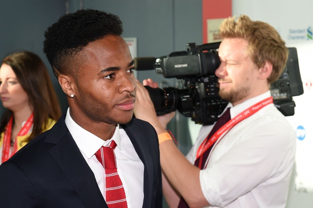 Raheem Sterling was greeted with a mixture of boos and calls to stay when he picked up his award. Photo: AFP