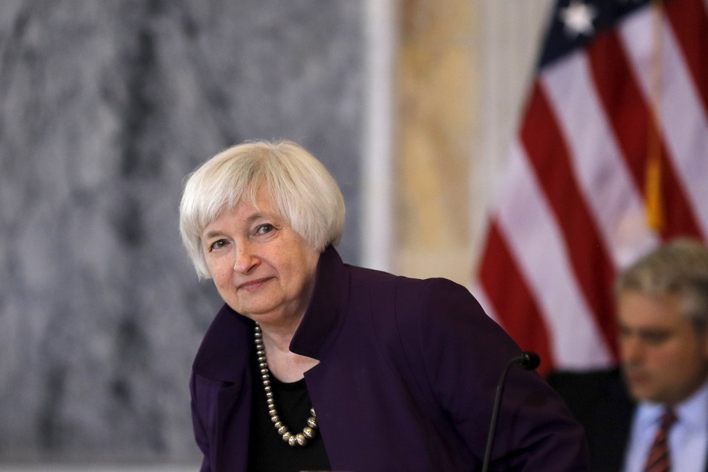 US Federal Reserve chair Janet Yellen arrives for a meeting in Washington as doubts increase if the Fed can come through in increasing interest rates in 2015 and could push it back to early 2016. Photo: Reuters