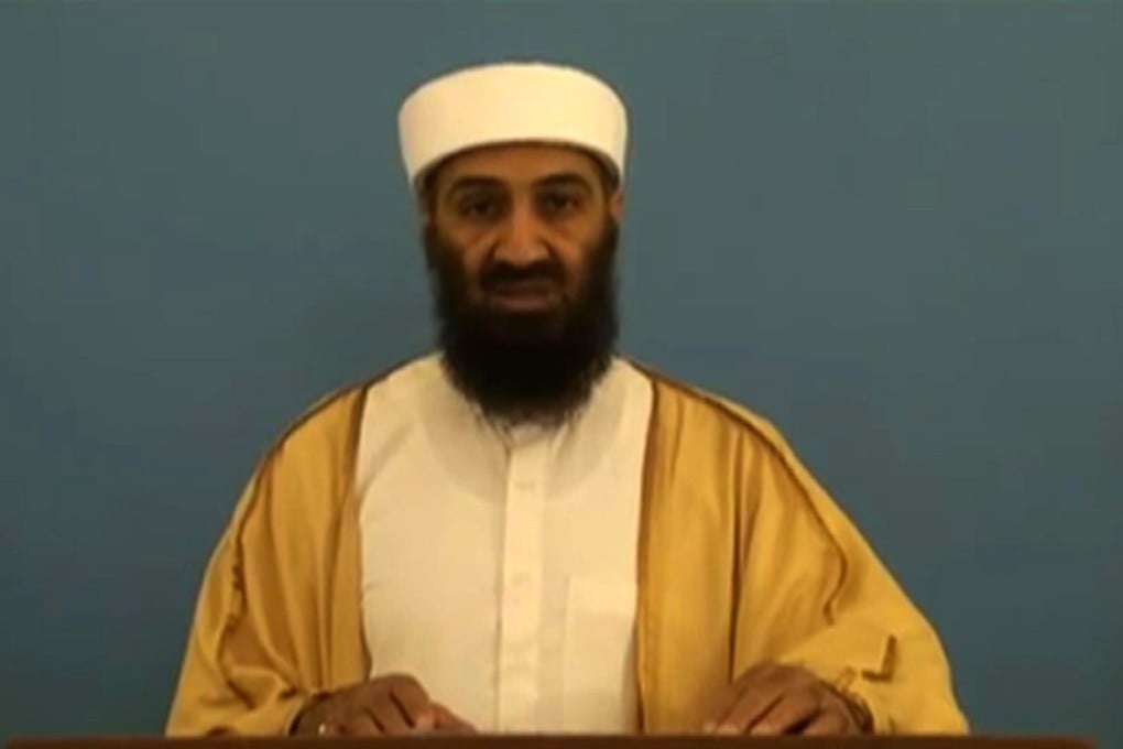 Osama bin Laden rehearses a speech in a video that was among the items released on Wednesday. Photo: AFP