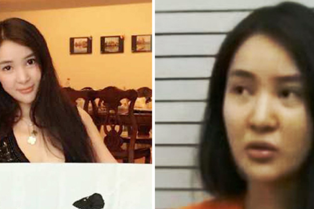 Guo Meimei seen during her days as an online celebrity (above left) and after her arrest. Photos: SCMP Pictures