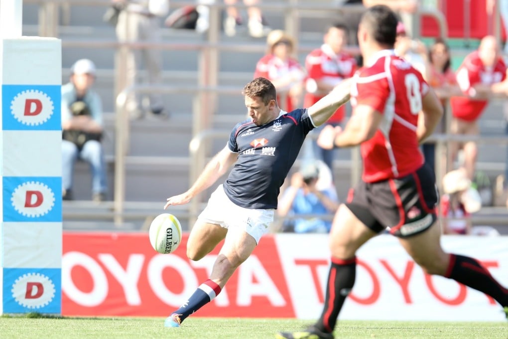 Niall Rowark gets his first start of the Asia Rugby Championship at fly-half for Hong Kong on Saturday against Japan. Photos: HKRFU