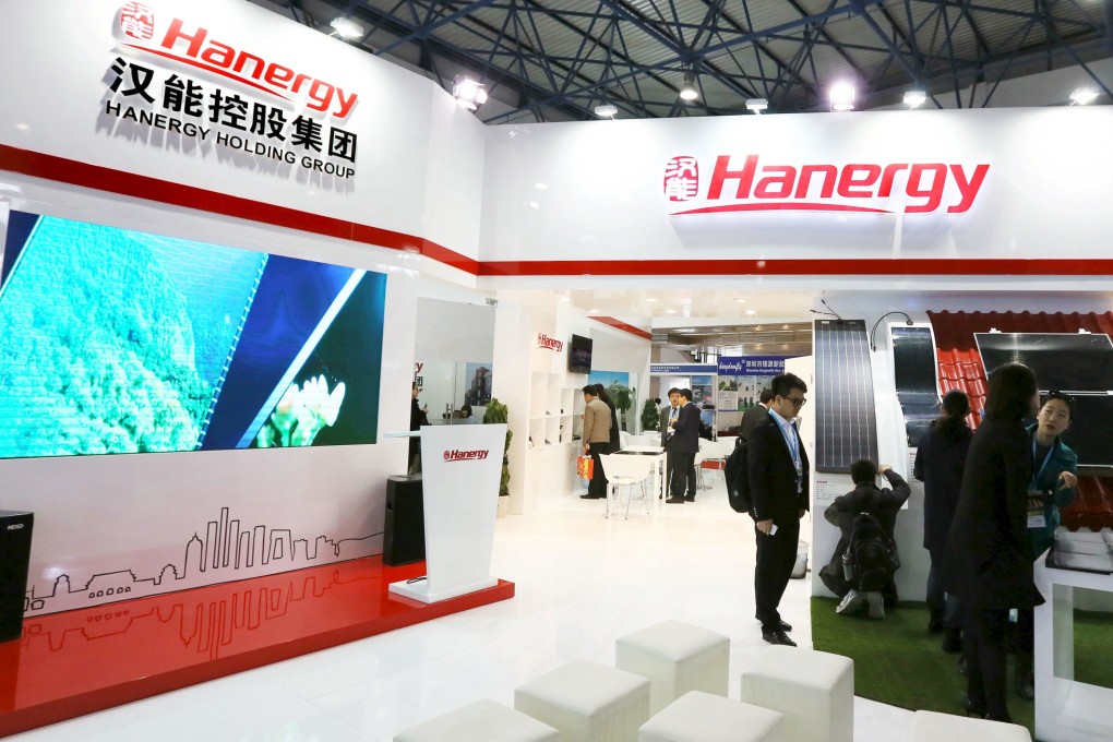 The share price of Hanergy Thin Film Power had almost tripled this year before plunging 47 per cent to HK$7.37 in just 70 minutes of trading. Photo: Reuters