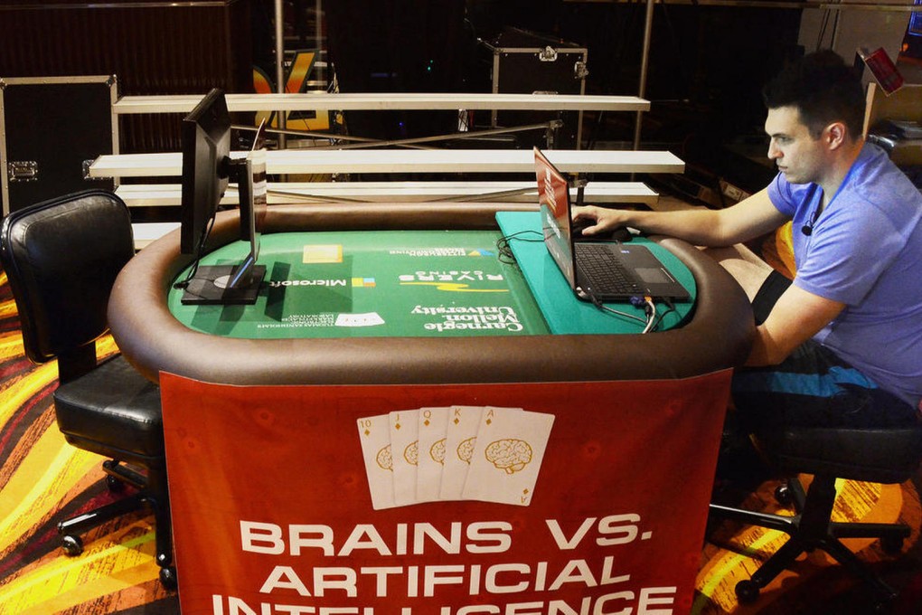 Doug Polk faces off against the Claudico system.Photo: SCMP Pictures