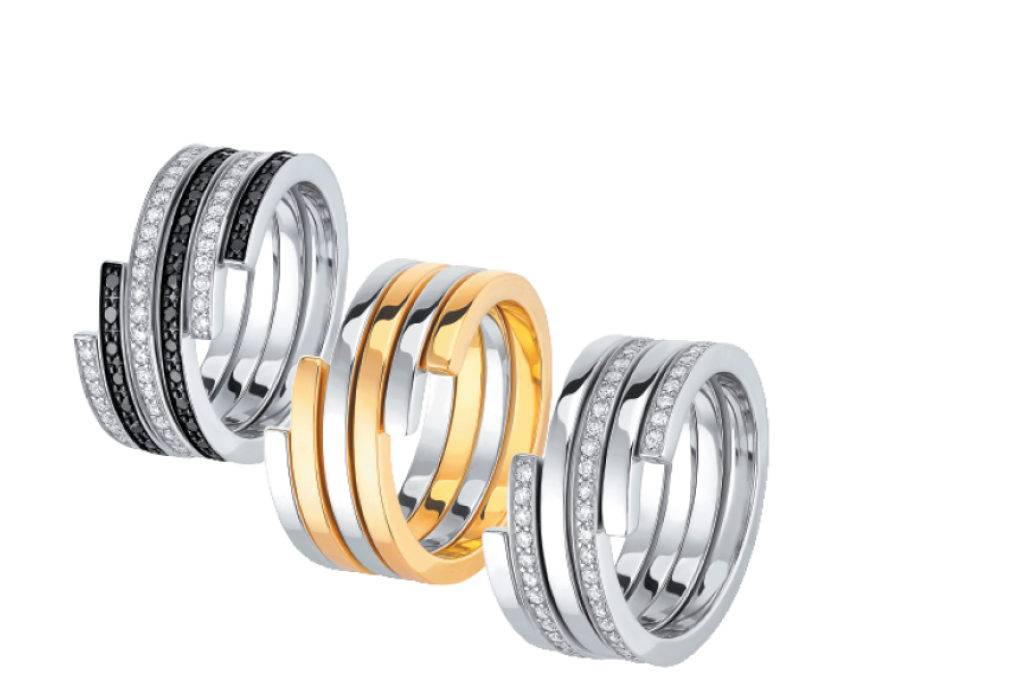 Get the look: stackable rings by Dinh Van, Jonathan Liang sheers