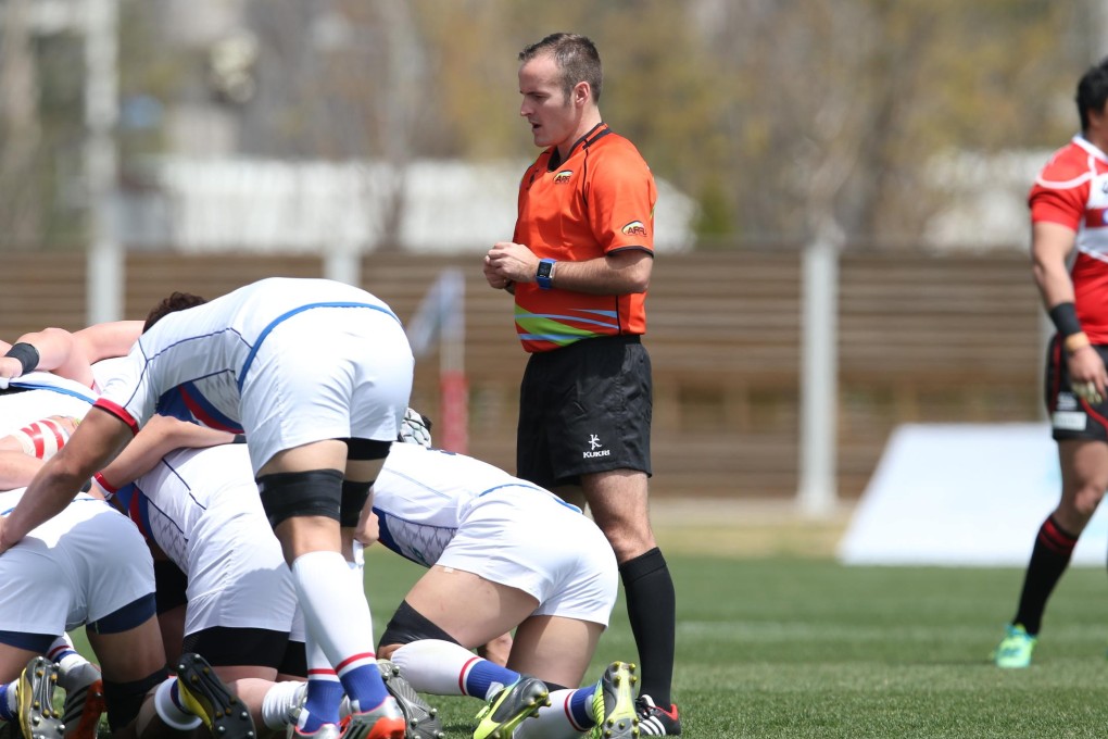 Tim Baker impressed in his handling of the Japan-South Korea game which opened the 2015 Asia Rugby Championship in April. Photos: HKRFU