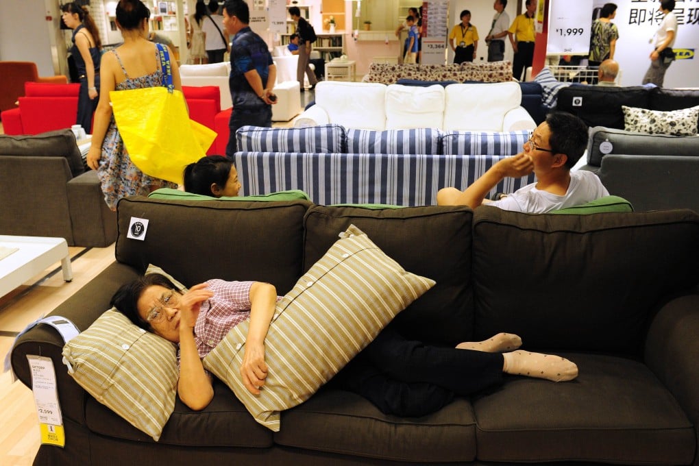 Ikea customers in Beijing. A Canadian-Chinese research team has come up with a new algorithm for developing space-saving foldable furniture. Photo: AFP