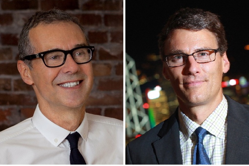 Real estate guru Bob Rennie (left) and Vancouver Mayor Gregor Robertson came to near-simultaneous conclusions about the how to handle the city's affordability crisis. Photo: SCMP Pictures