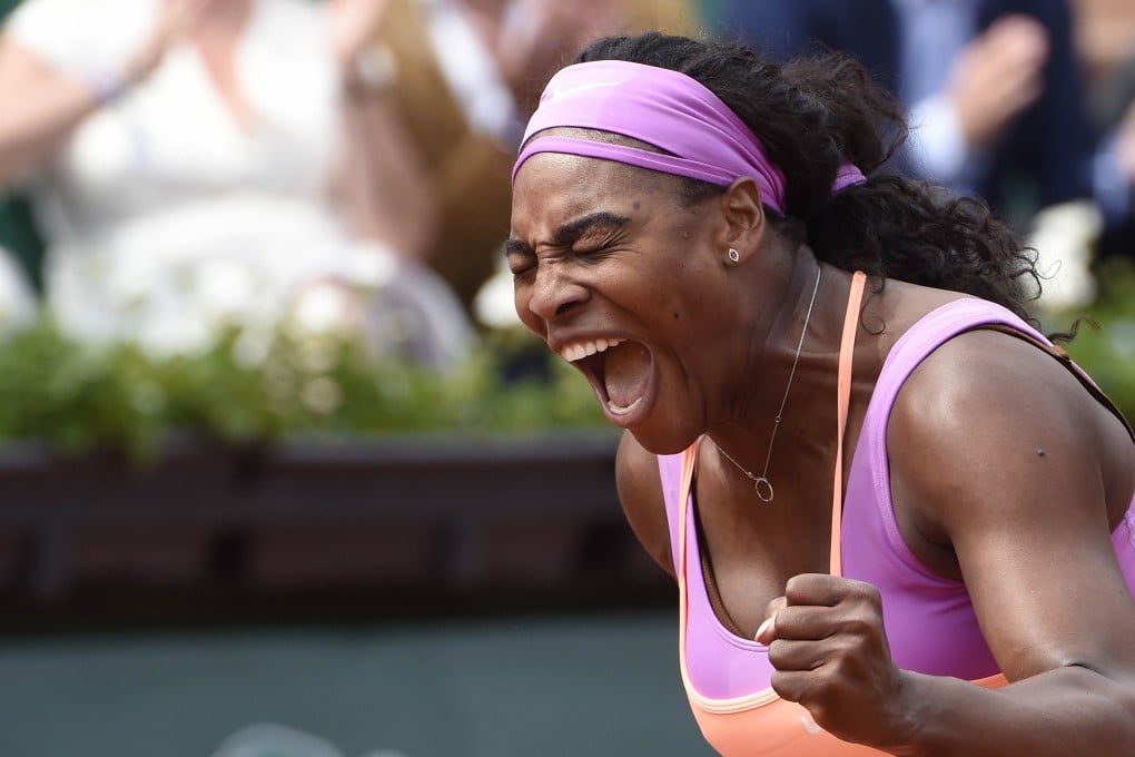 Serena Williams celebrates winning her match against Germany's Anna-Lena Friedsam. Photo: AFP