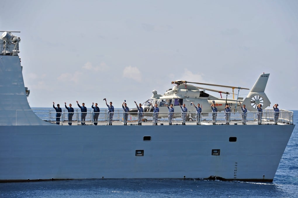 The Chinese navy's Yulin frigate takes part in a bilateral exercise with Singapore's navy this month in the South China Sea. Photo: Xinhua